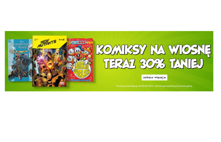 Egmont komiksy na wiosnę 30 taniej Promocje książkowe tanie